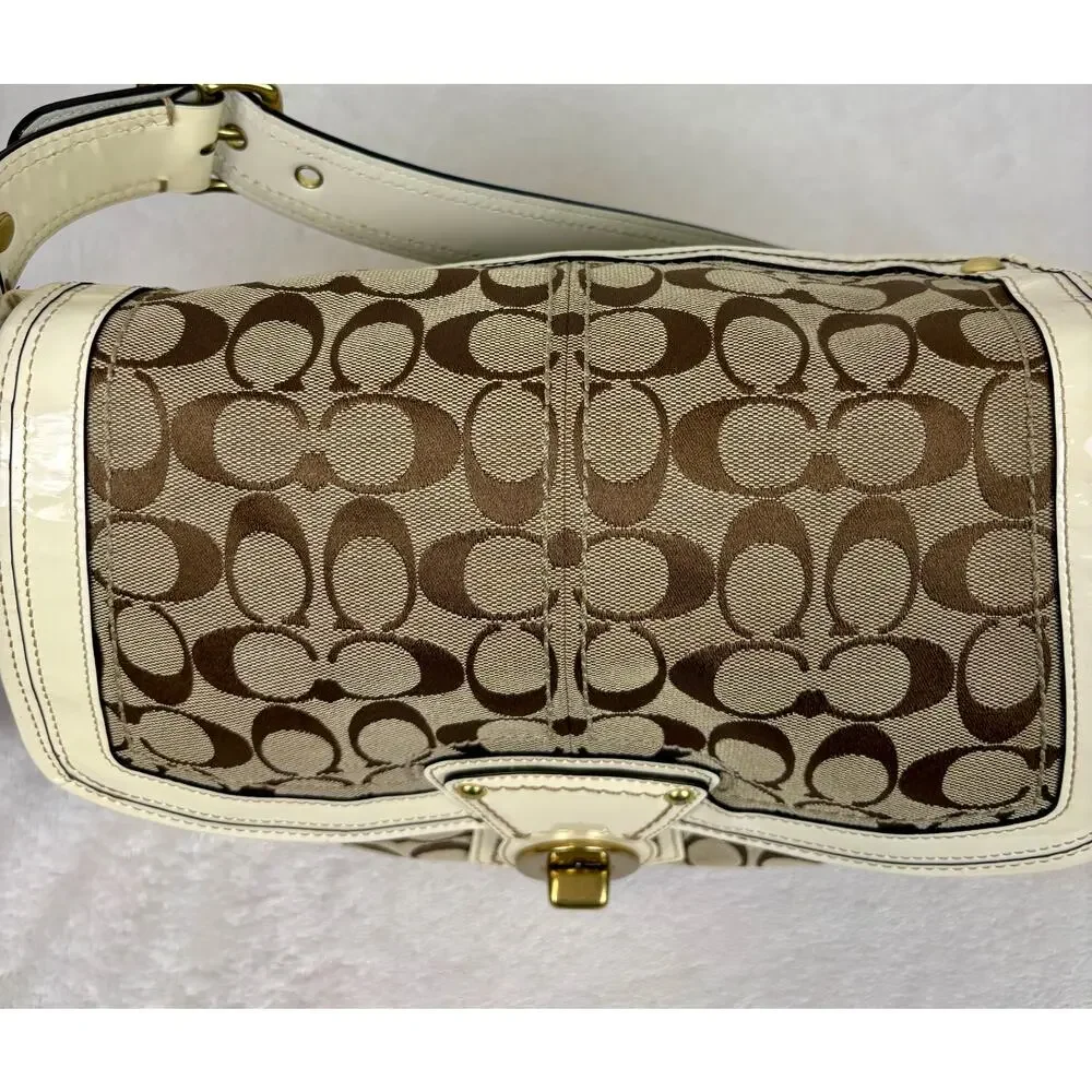 Coach Vintage Y2K Legacy Signature Slim Flap Shoulder Bag with Scarf - Picture 5 of 16